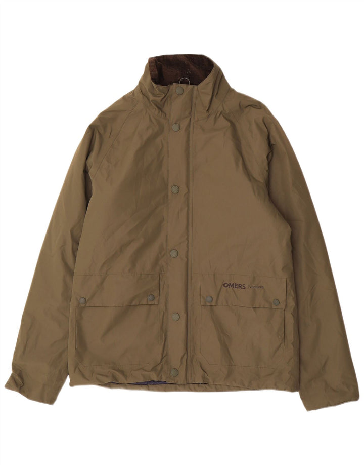 Barbour Mens Windbreaker Jacket UK 38 Medium Khaki Polyester