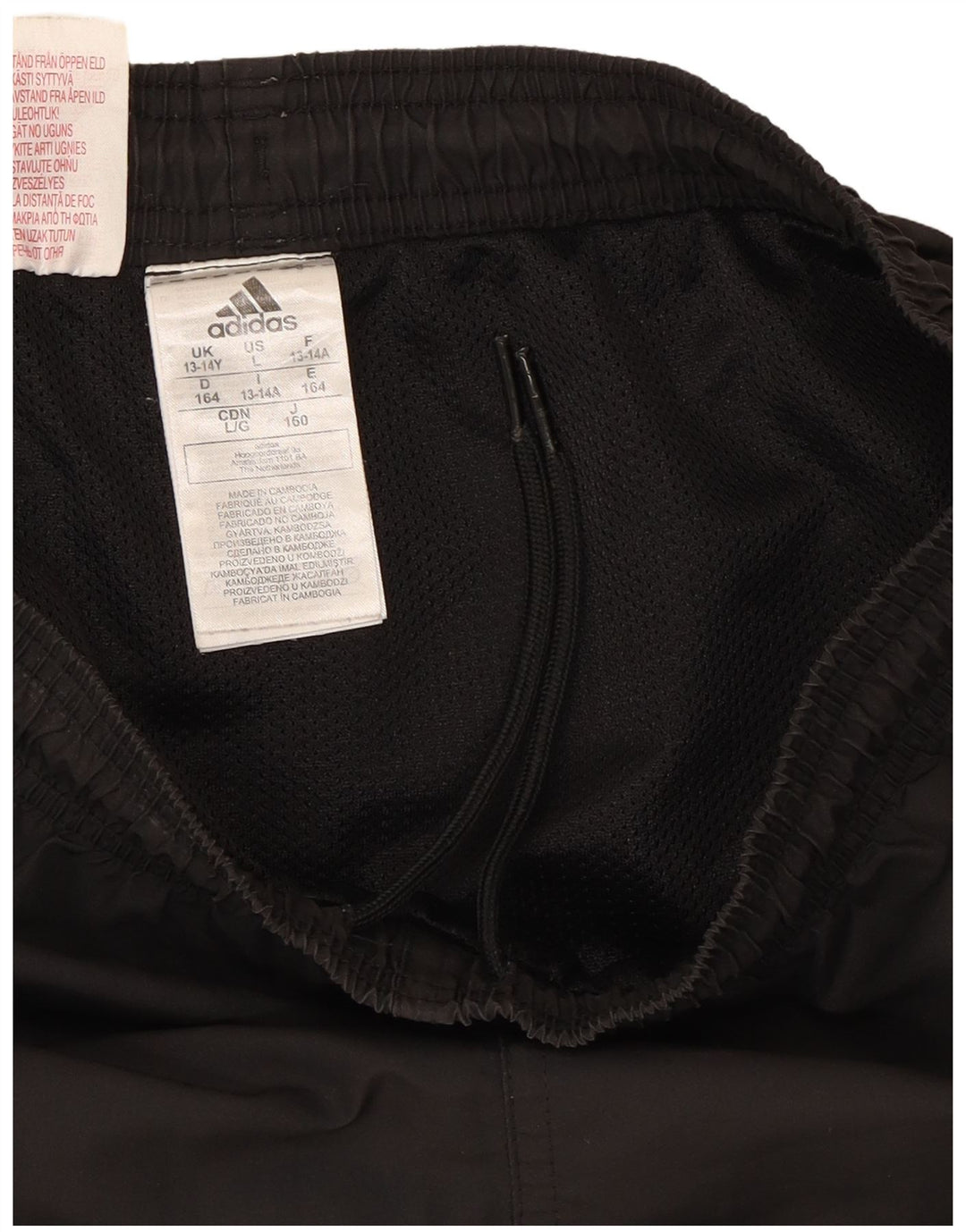 Adidas Boys Sports Shorts 13-14 år Sort polyester