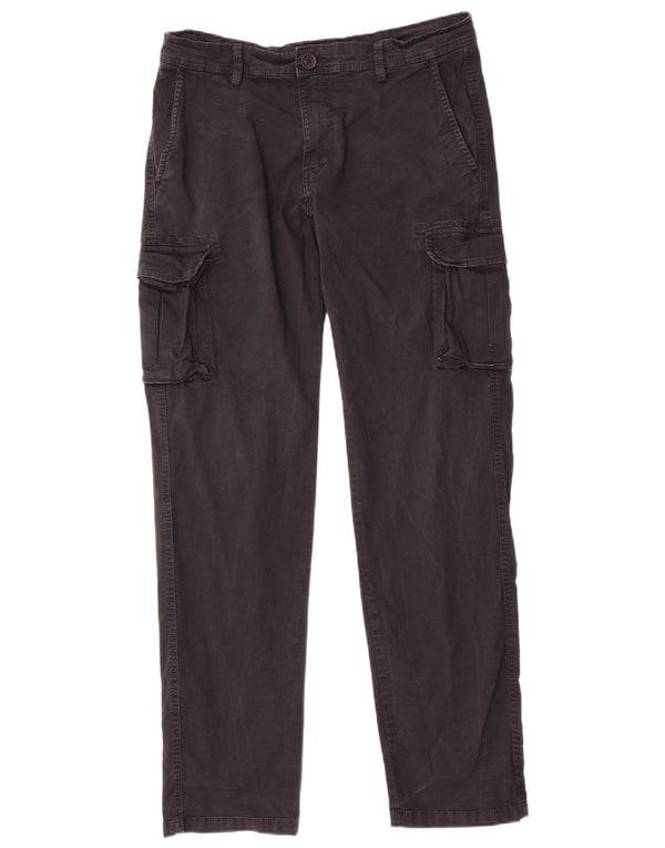 Gas Pantalon Cargo Droit Homme Large W34 L32 Coton Noir