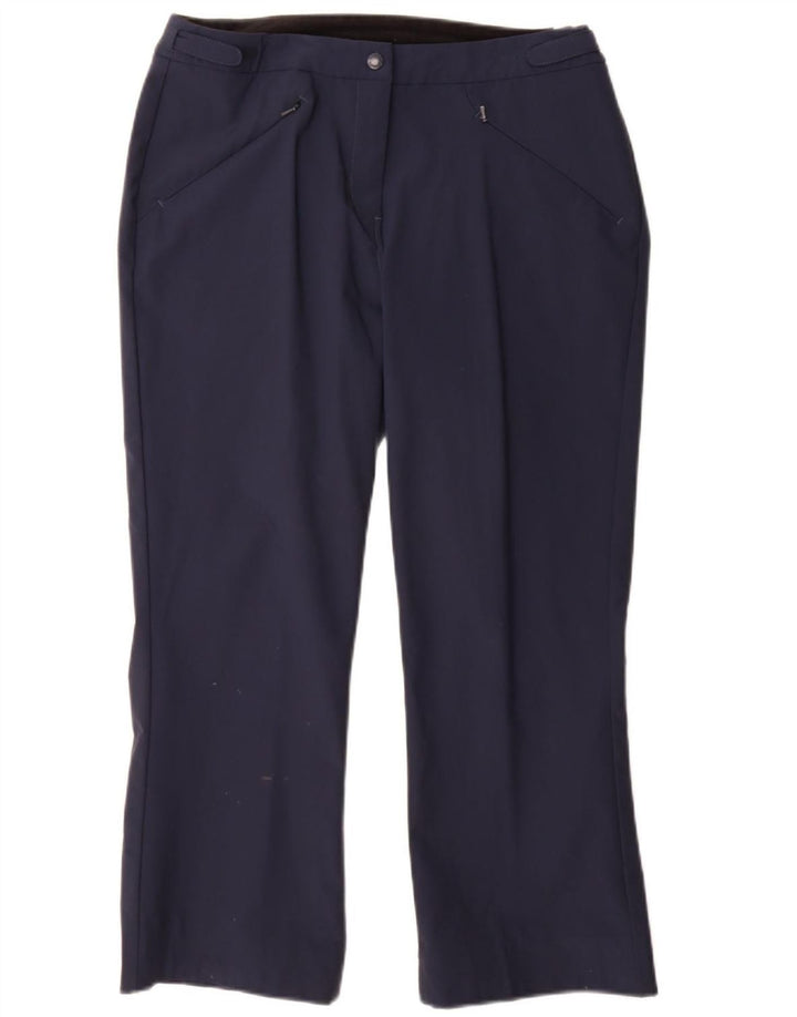Rohan Womens Bootcut Casual Trousers UK 12 Medium W30 L26 Navy Blue