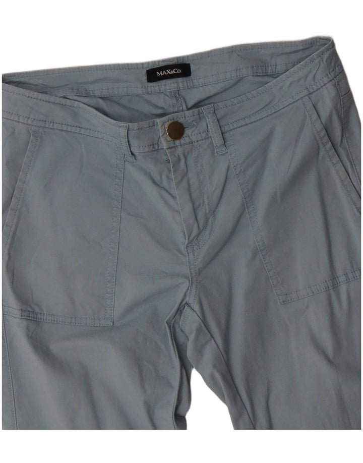 MAX & CO. Womens Straight Chino Trousers W30 L26 Blue