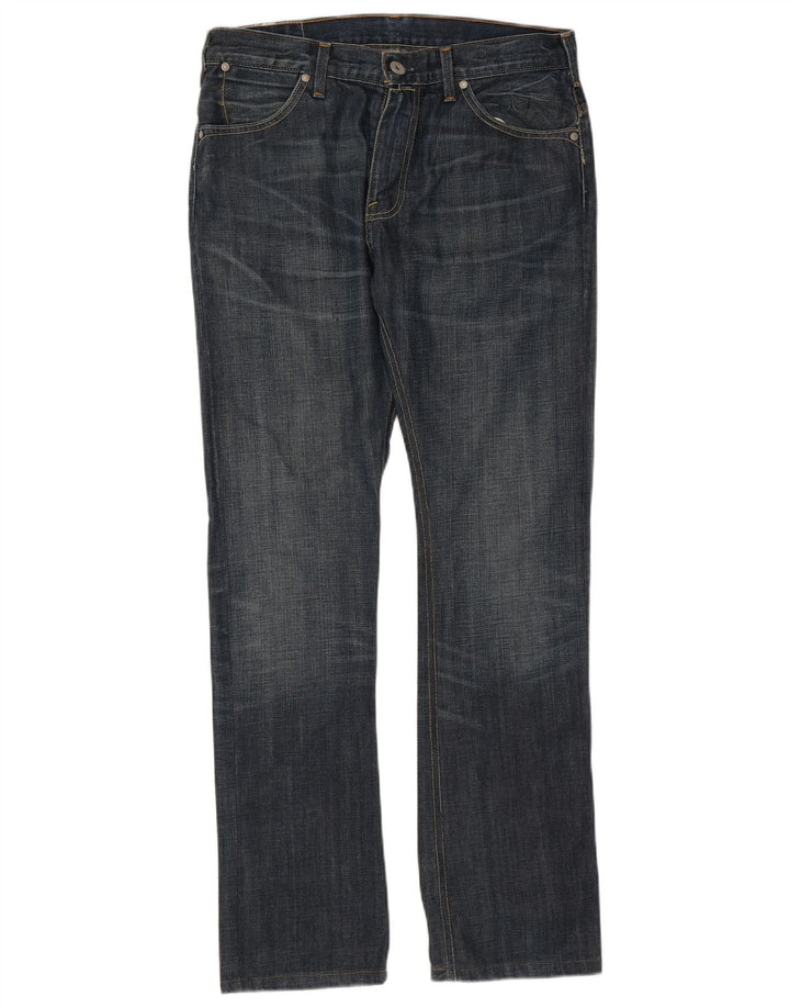 Levi's Mens Straight Jeans W33 L34 Navy Blue Cotton