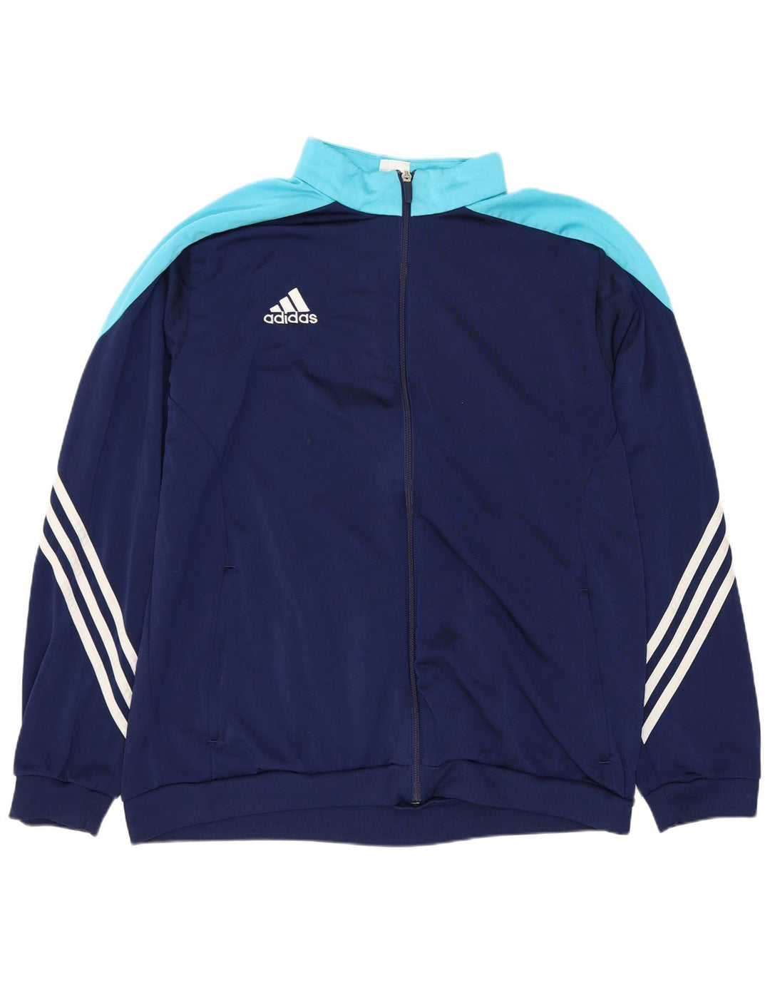 ADIDAS Mens Full Tracksuit XL  Navy Blue Colourblock Polyester