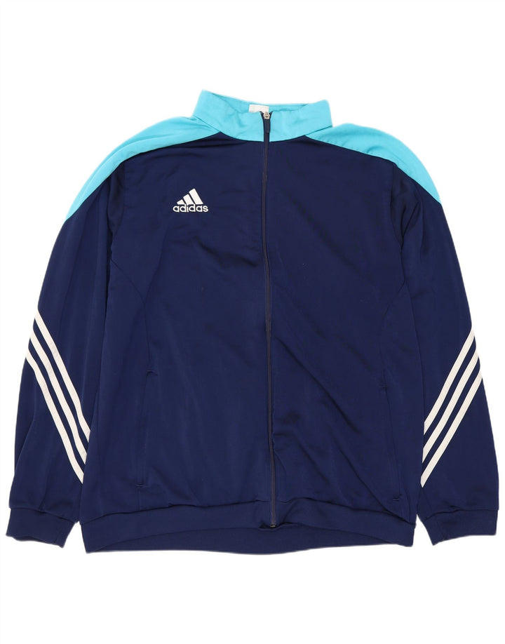 ADIDAS Mens Full Tracksuit XL  Navy Blue Colourblock Polyester