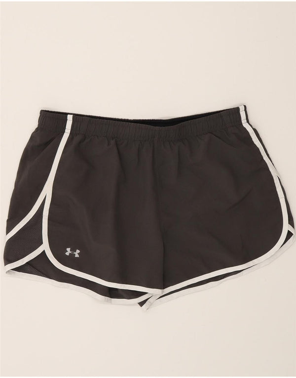 Under Armour Womens Heat Gear Sport Shorts UK 14 Medium Grey Polyester