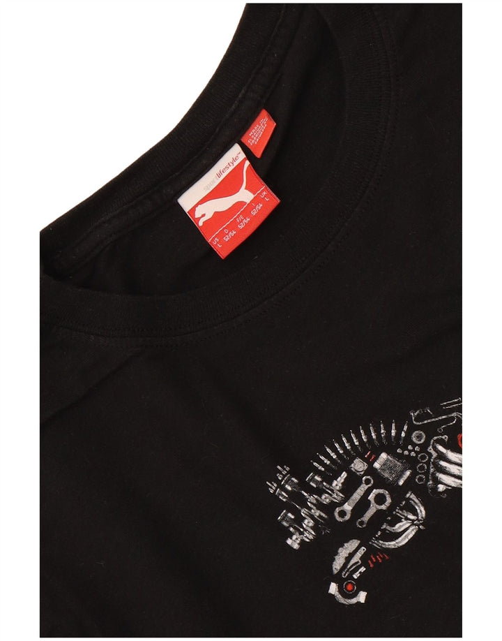 Puma Mens Graphic T-Shirt Top Large Black