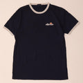 Ellesse Camiseta masculina gráfica Top médio algodão azul marinho
