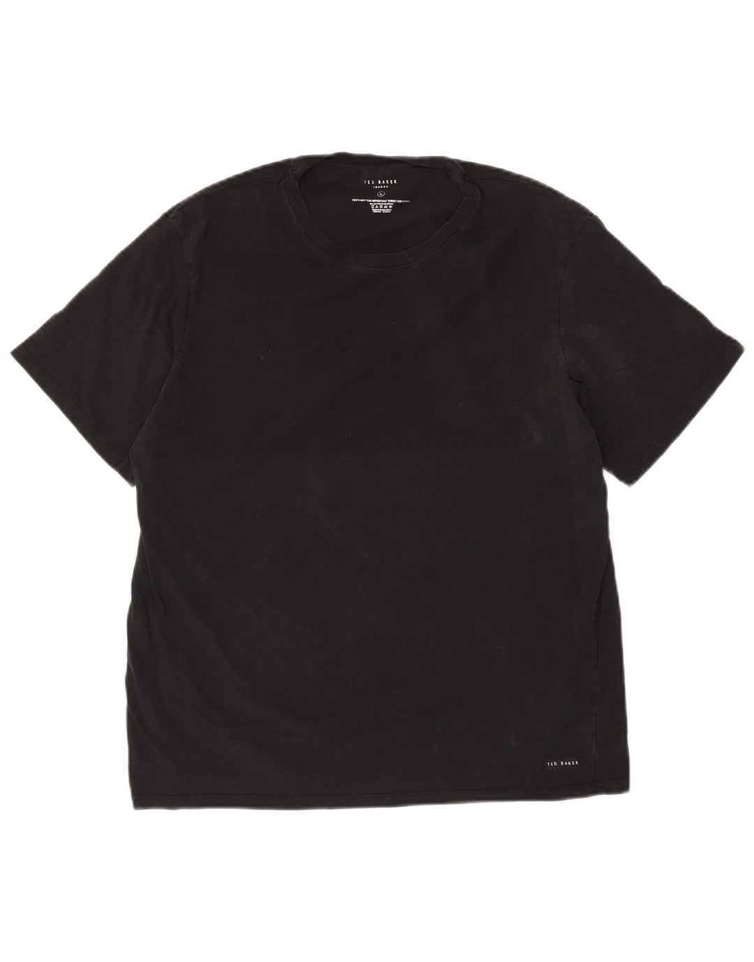 Ted Baker Mens T-Shirt Top Large Black Cotton