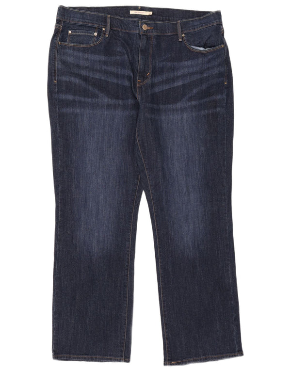 Levi's Womens 505 Straight Jeans US 18 XL W34 L30 Blue Cotton