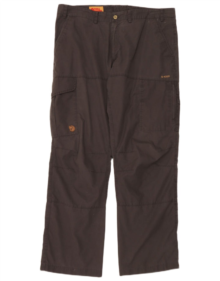 Fjall Raven Mens Straight Cargo Trousers W38 L32 Brown Polyester