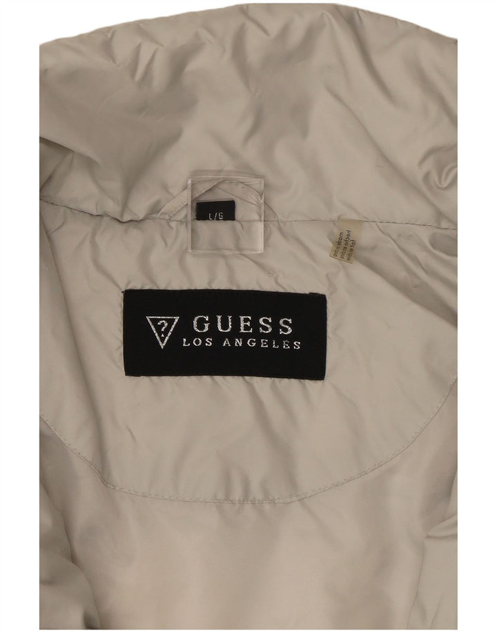 Guess Veste matelassée pour femme UK 16 Large Gris