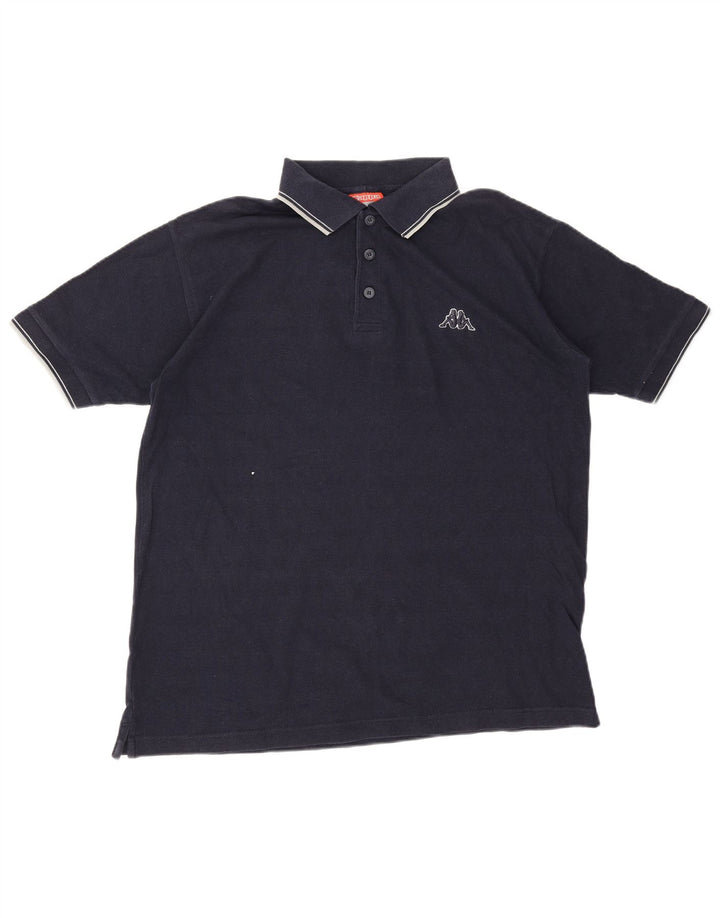 Kappa Mens Polo Shirt Medium Navy Blue Cotton