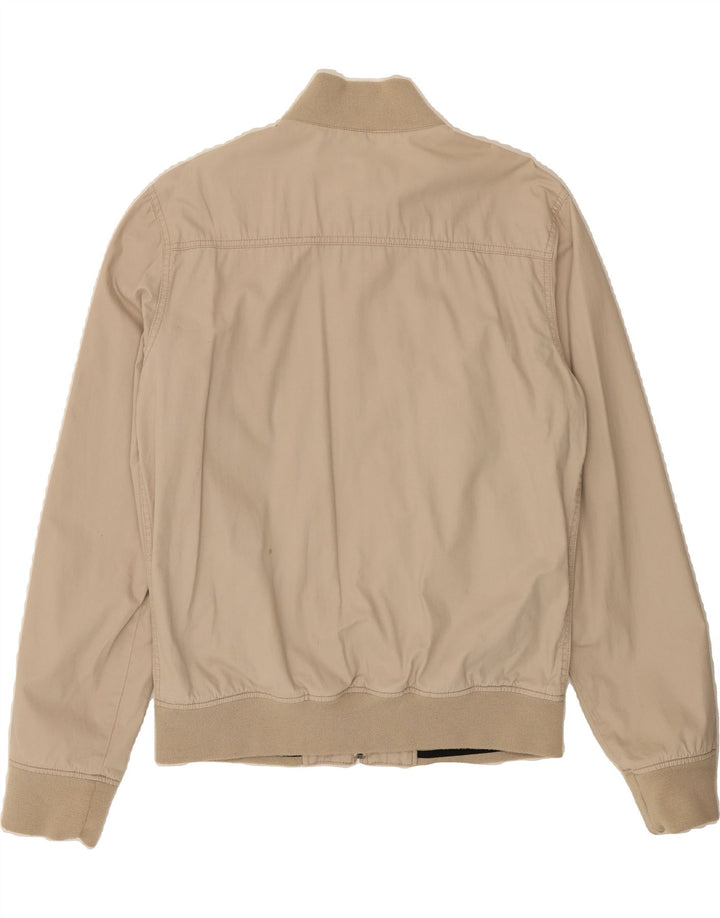 GAUDI Mens Graphic Bomber Jacket UK 42 XL Beige Cotton Vintage Gaudi and Second-Hand Gaudi from Messina Hembry 