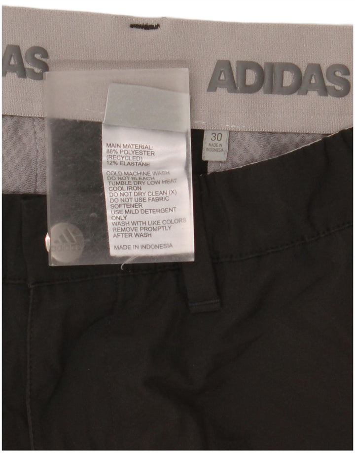 Pantaloncini chino da uomo Adidas W30 medio nero poliestere