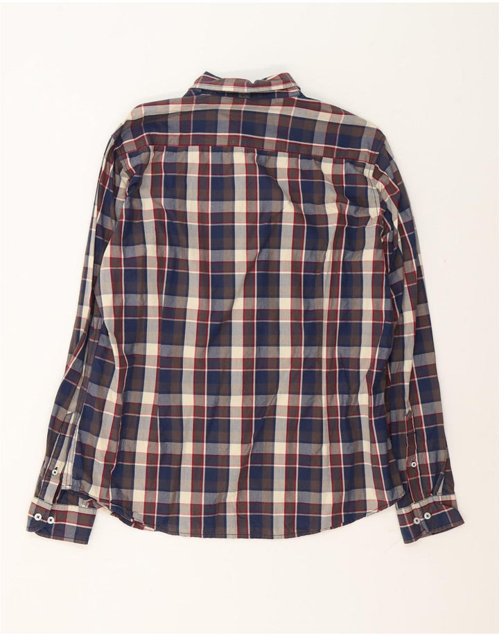 Benetton Mens Shirt XL Multicoloured Check Cotton