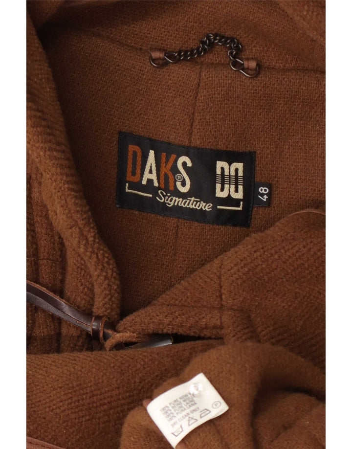 Casaco masculino com capuz DAKS IT 48 lã marrom médio