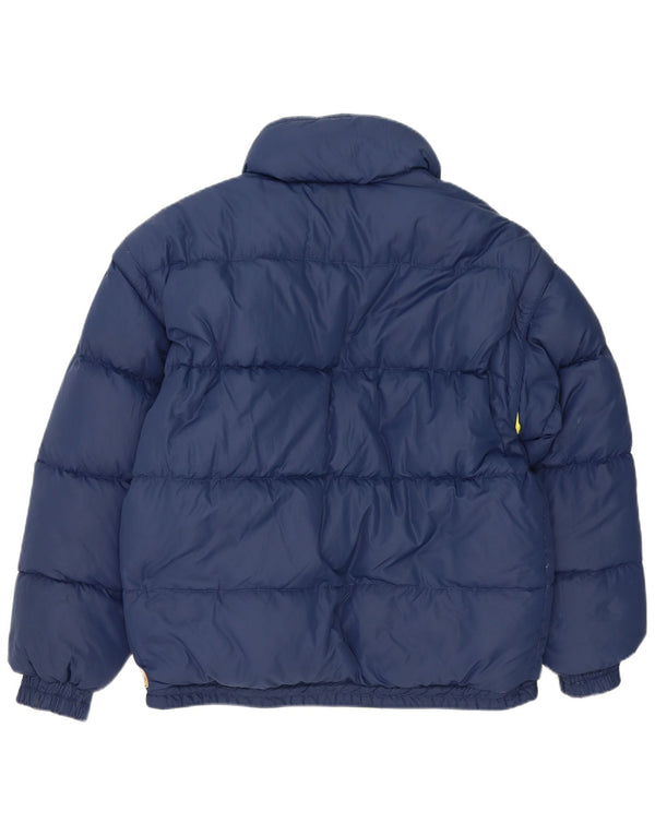 Vintage Mens Reversible Padded Jacket UK 38 Medium Navy Blue Nylon