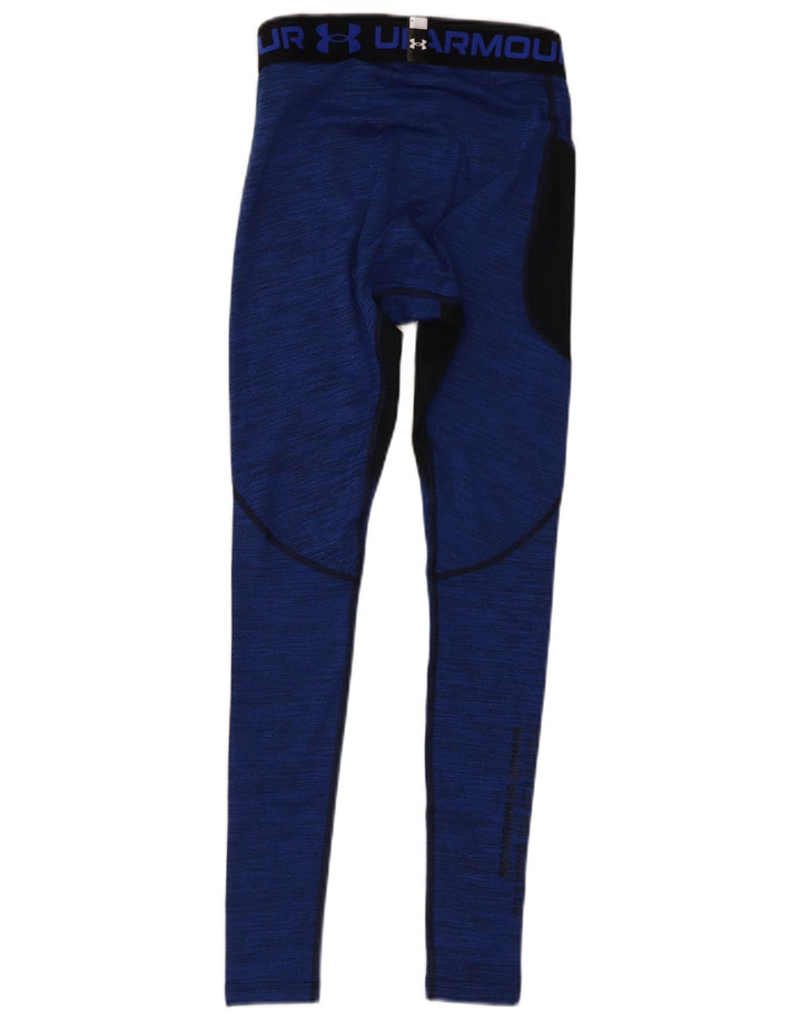 Under Armour Mens Cold Gear Graphic Leggings Small Blue Colourblock