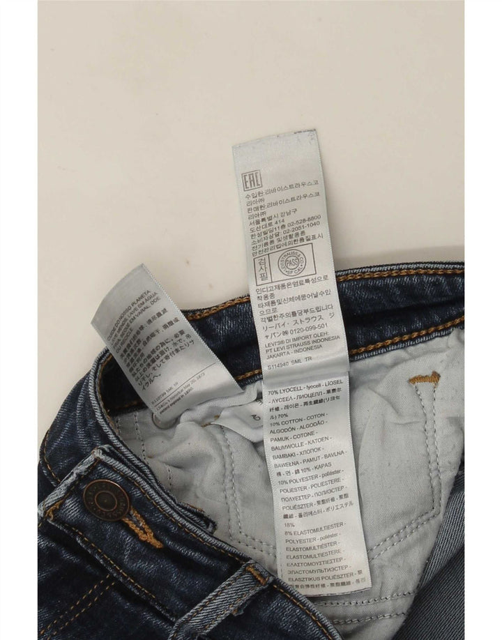 Levi's Damen 712 Slim Jeans W27 L30 Blaues Lyocell