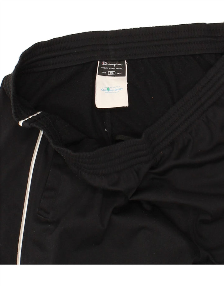 CHAMPION Mens Tracksuit Trousers XL Black Polyester Vintage Champion and Second-Hand Champion from Messina Hembry 