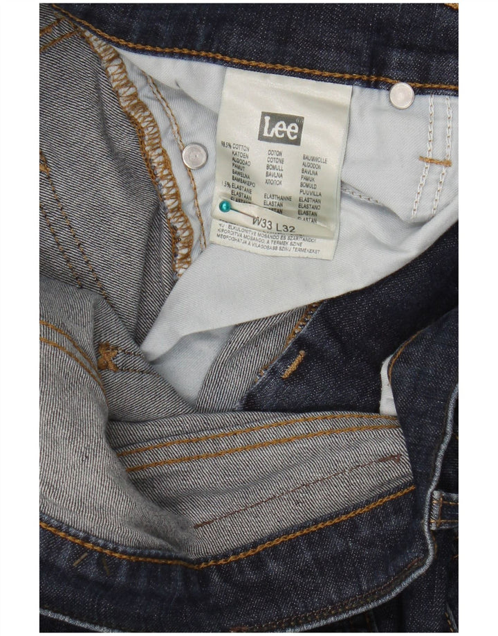 Lee Mens Slim Jeans W33 L32 Blue Cotton