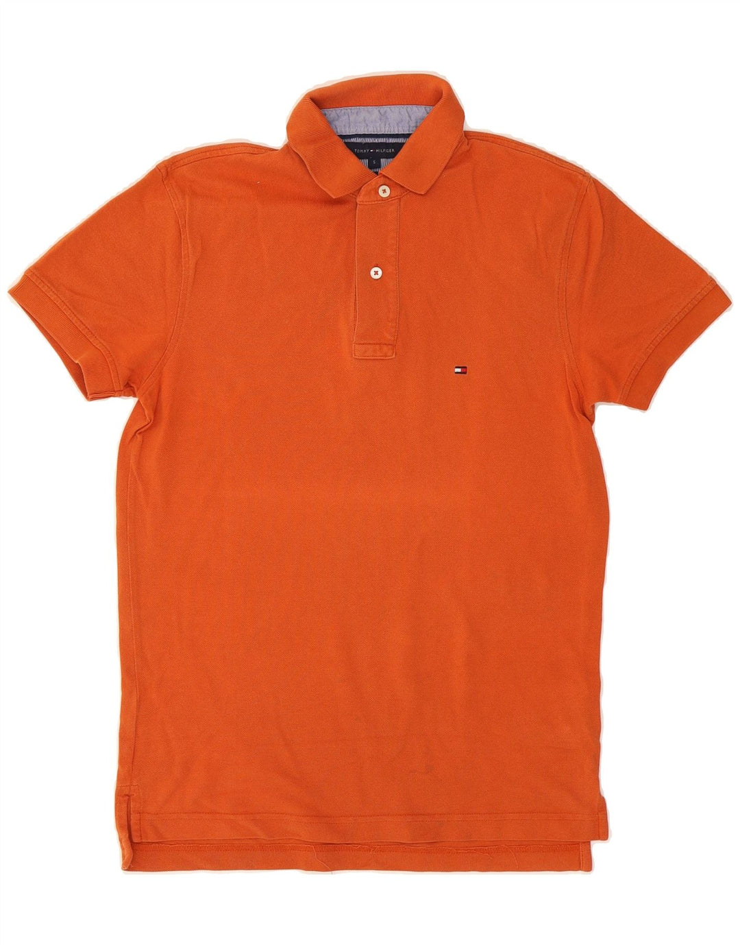 TOMMY HILFIGER Mens Polo Shirt Small Orange Cotton Vintage Tommy Hilfiger and Second-Hand Tommy Hilfiger from Messina Hembry 