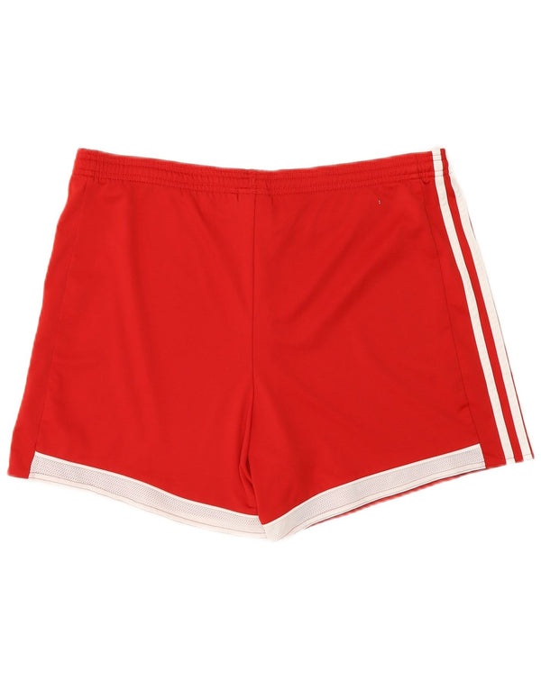 Adidas Womens Climacool Sport Shorts UK 12/14 Medium Red Colourblock