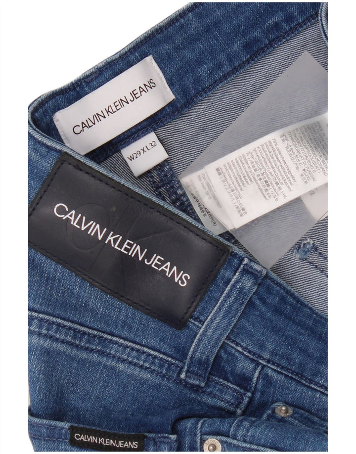 Calvin Klein Mens Slim Jeans W29 L27 Blue Cotton