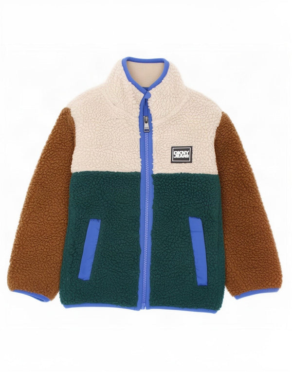 Dkny Boys Fleece Jacket 2-3 Years Multicoloured Colourblock Polyester