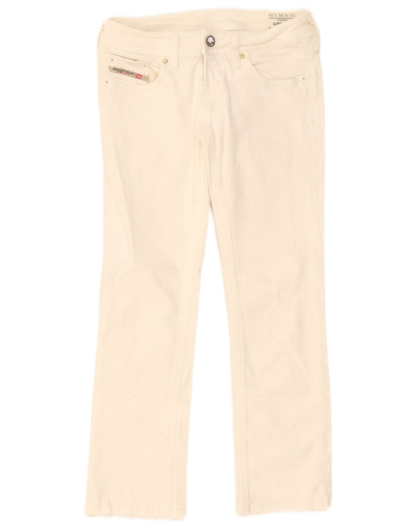 Diesel Womens Lowky Cropped Jeans W26 L24 Off White Cotton