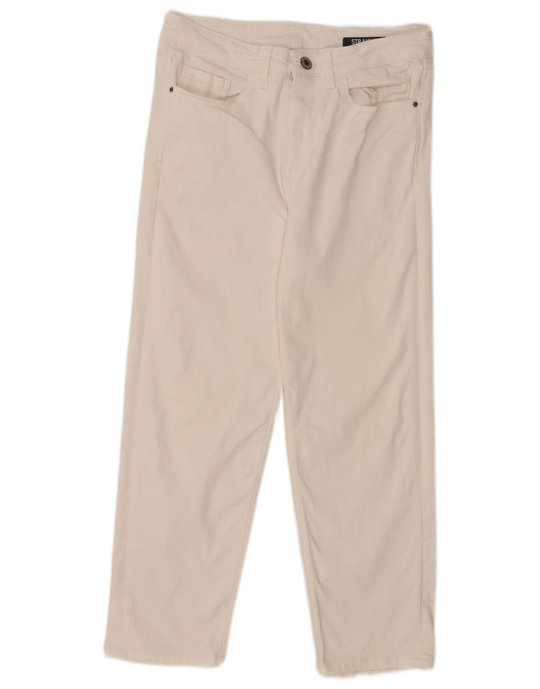 Marks & Spencer Womens Cropped Jeans UK 12 Medium W28 L23 White Cotton