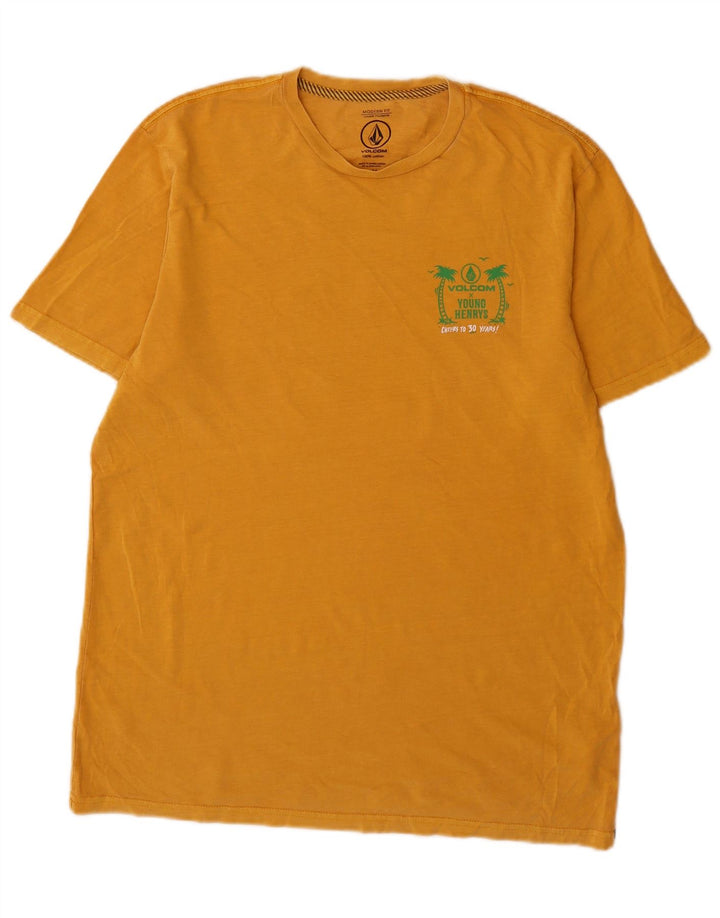 T-shirt grafica da uomo Volcom Modern Fit Top in cotone giallo medio