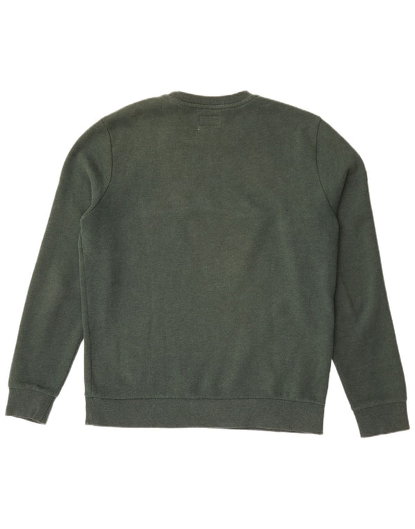 Superdry grafisk sweatshirt til mænd, stor grøn bomuld