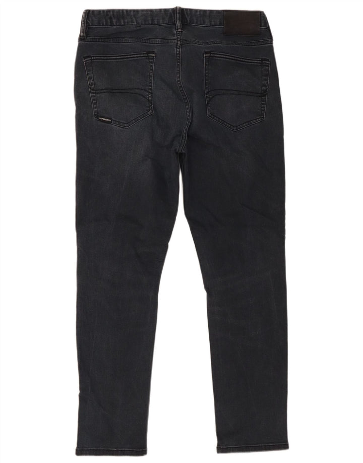 Superdry Slim Jeans til mænd W34 L27 sort bomuld