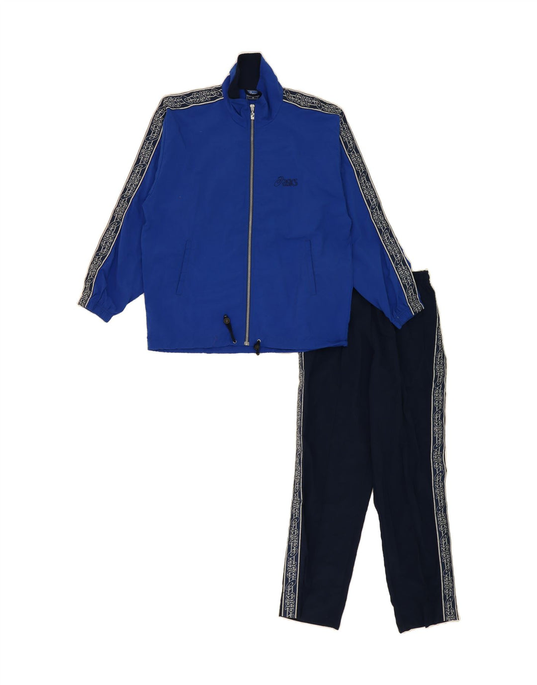 Tuta intera ASICS da uomo con grafica, nylon color block blu medio
