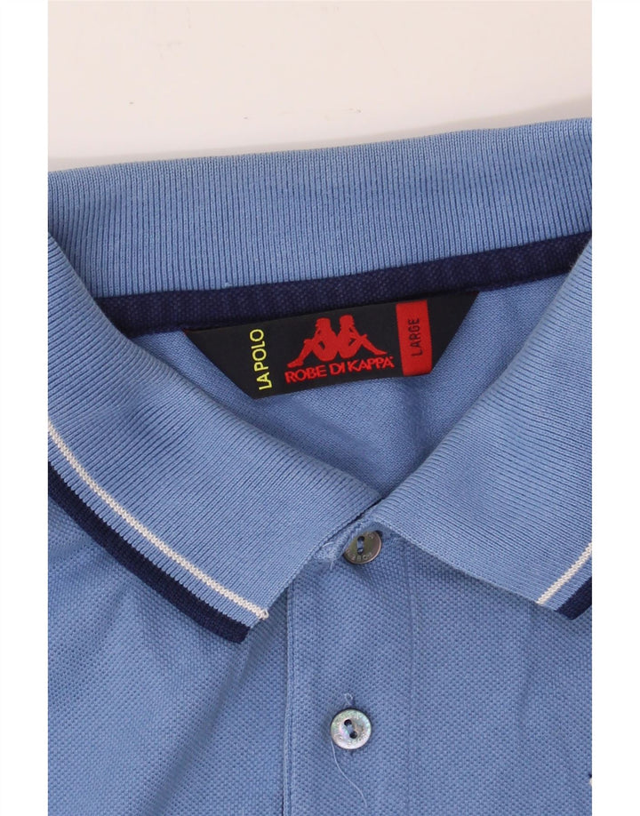 KAPPA Mens Polo Shirt Large Blue Cotton Vintage Kappa and Second-Hand Kappa from Messina Hembry 