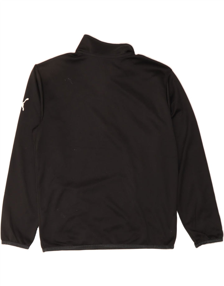 PUMA Mens Zip Neck Pullover Tracksuit Top Small Black Vintage Puma and Second-Hand Puma from Messina Hembry 