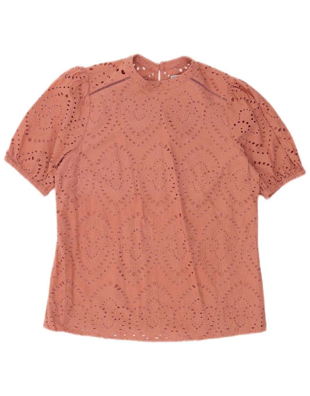 Oasis Womens Blouse Top UK 12 Medium Pink Paisley Cotton