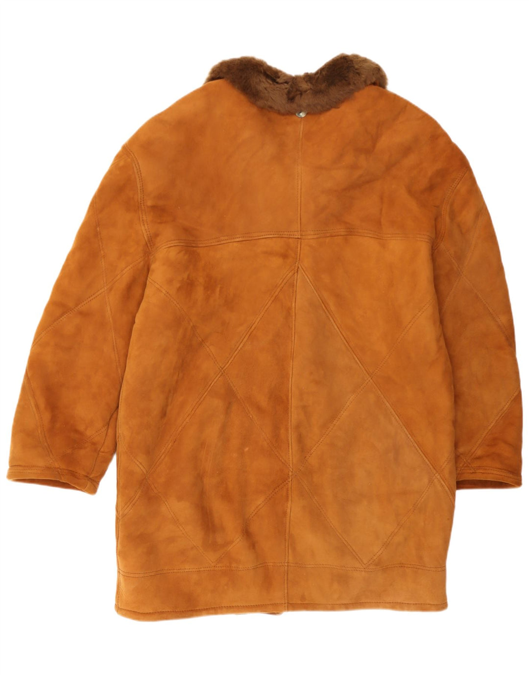 Marpel Mens Shearling Jacket UK 36 Small Brown Shearling