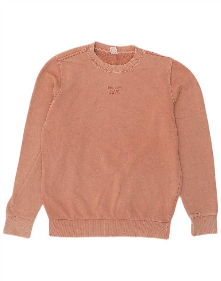 Reebok Mens Sweatshirt Jumper Small Pink Cotton