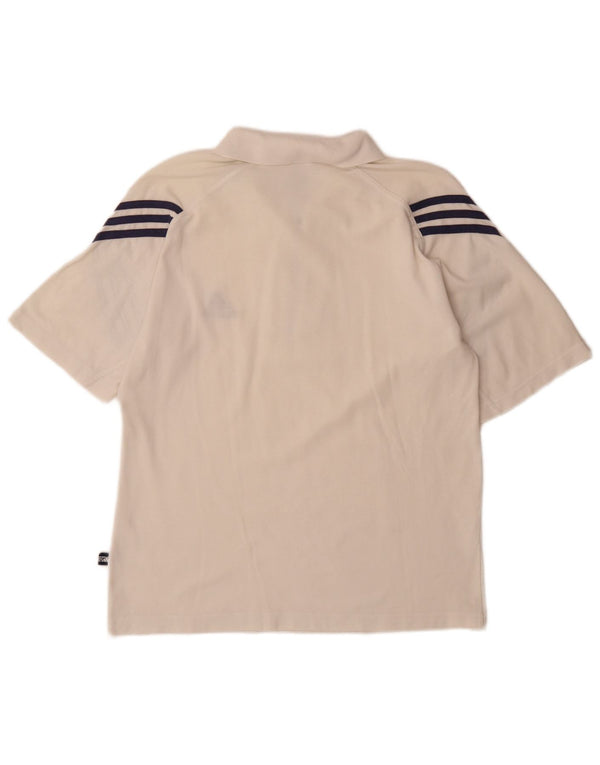Adidas Polo Hombre UK 40/42 Medio Blanco Algodón