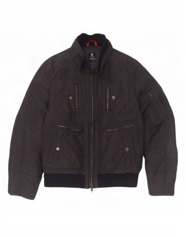 Fay Mens Bomber Padded Jacket UK 40 Large Navy Blue