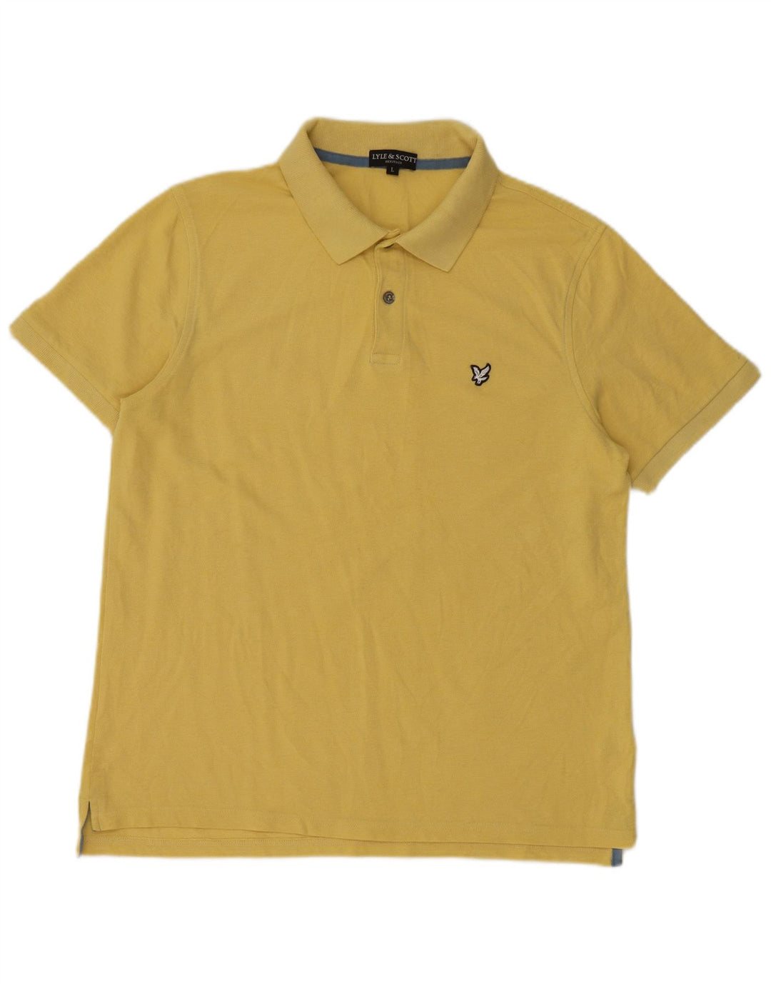 Lyle & Scott herre poloskjorte stor gul bomuld