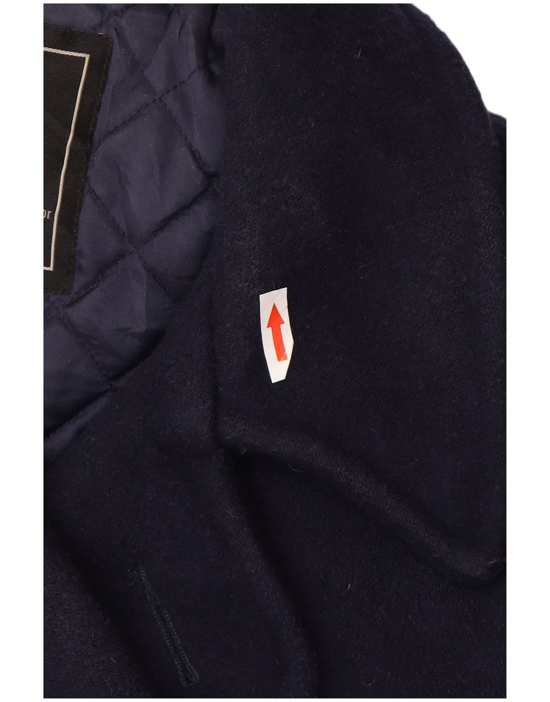 Cappotto da marinaio oversize da donna Alpha Industries UK 10 piccolo in lana blu navy
