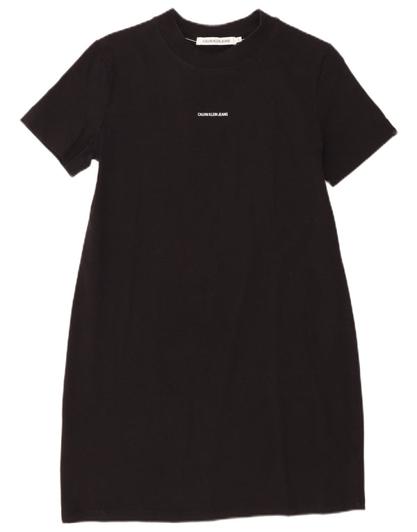 Calvin Klein Jeans Vestido tipo camiseta para mujer UK 10 Small Black