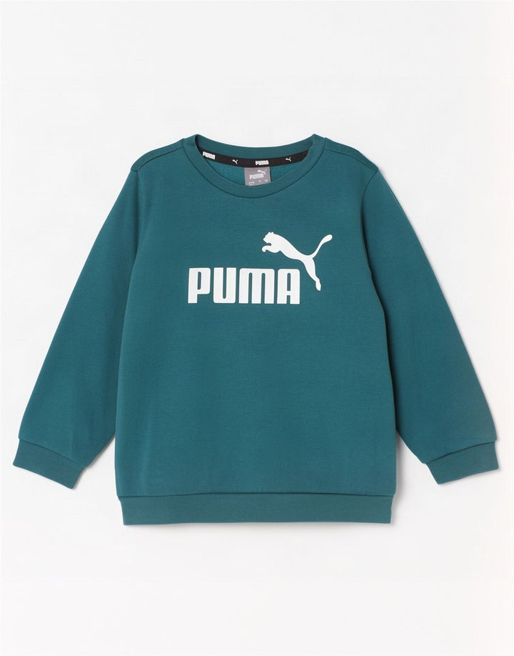 Puma Boys Graphic Φούτερ Jumper 2-3 ετών Πράσινο Βαμβακερό