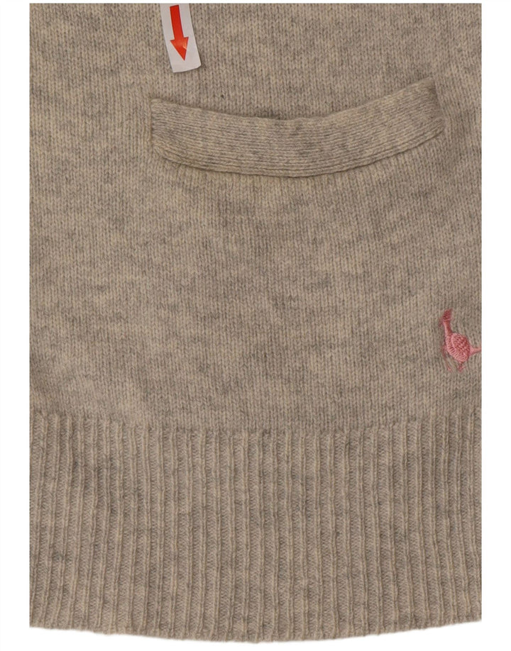 Maglione cardigan da donna Jack Wills UK 10 piccolo in lana grigia