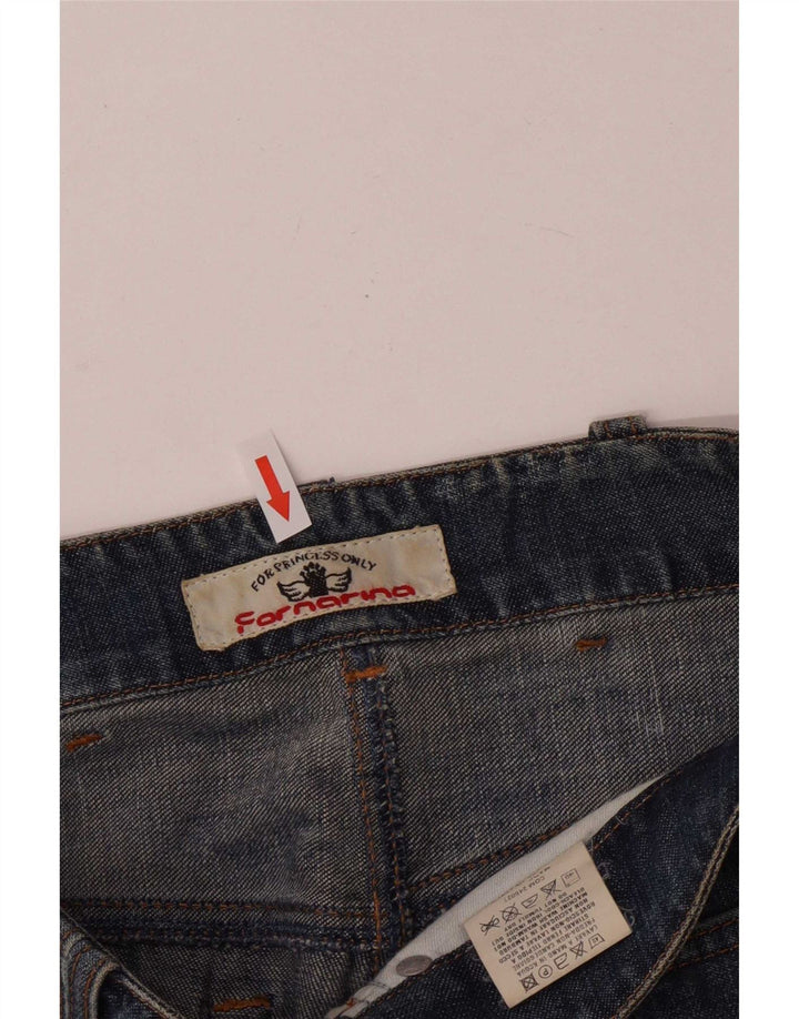 Fornarina Womens Denim Shorts W30 Medium Blue Cotton