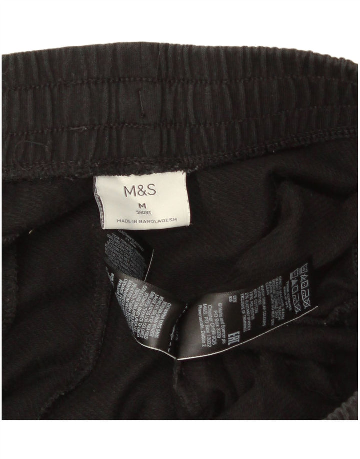 Marks & Spencer Mens Tracksuit Trousers Medium  Black Cotton