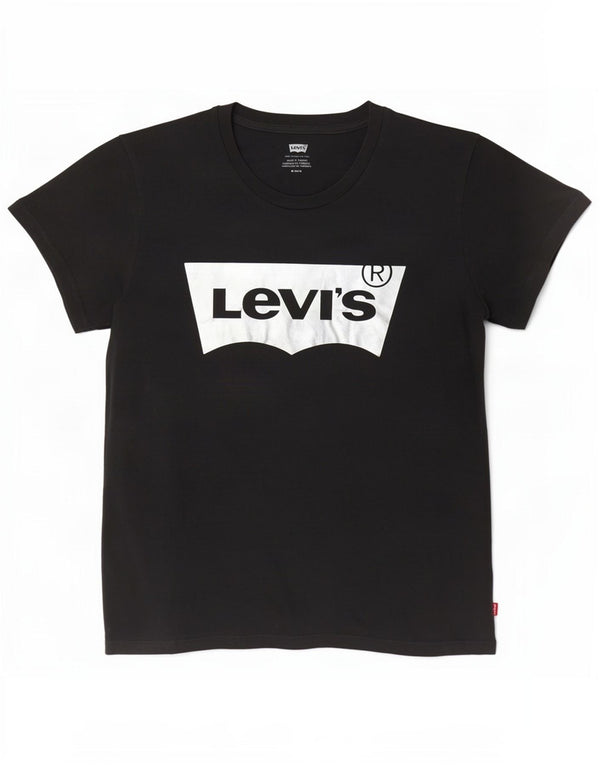 Levi's Womens Graphic T-Shirt Top UK 14 Medium Grey Cotton